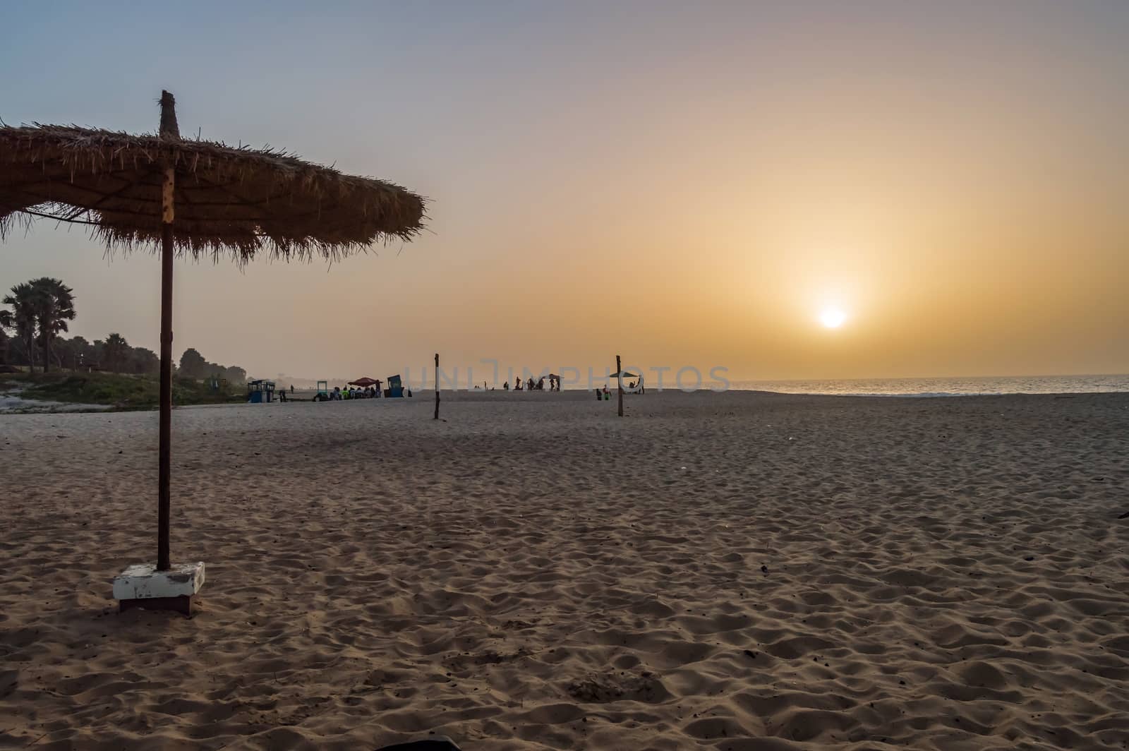 Beautiful long sandy beach in The Gambia, by Philou1000