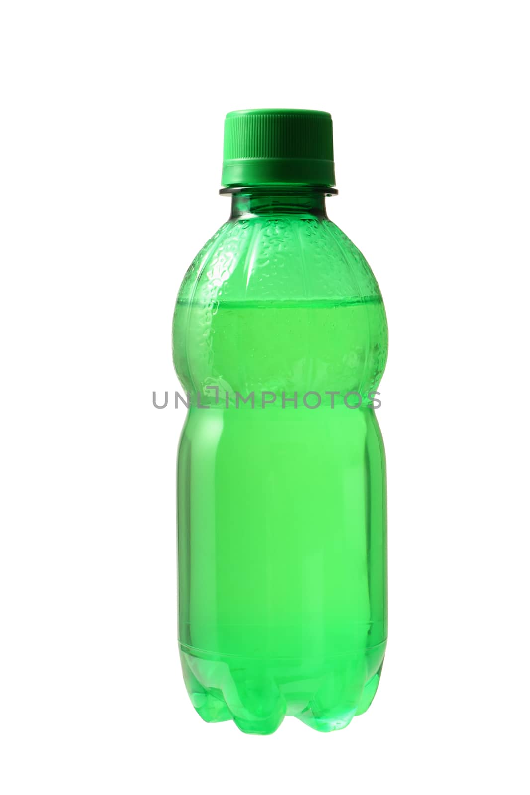 Ice cold water bottle isolated on white background, clipping path.