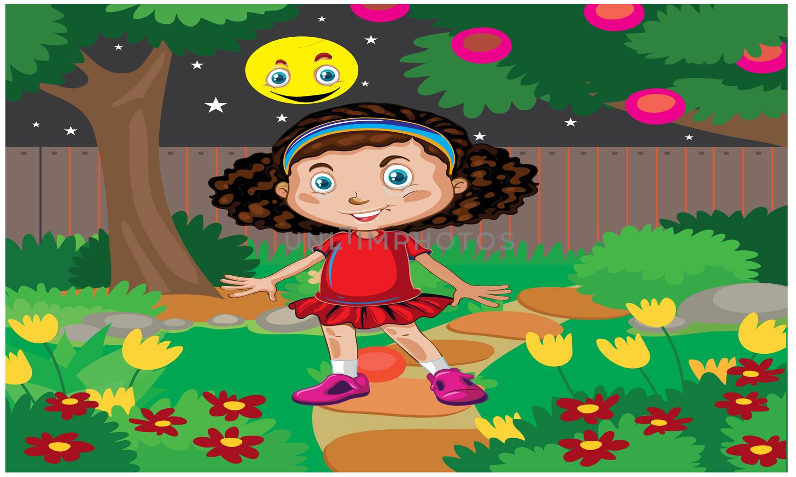 girls is in garden for plantation and nature