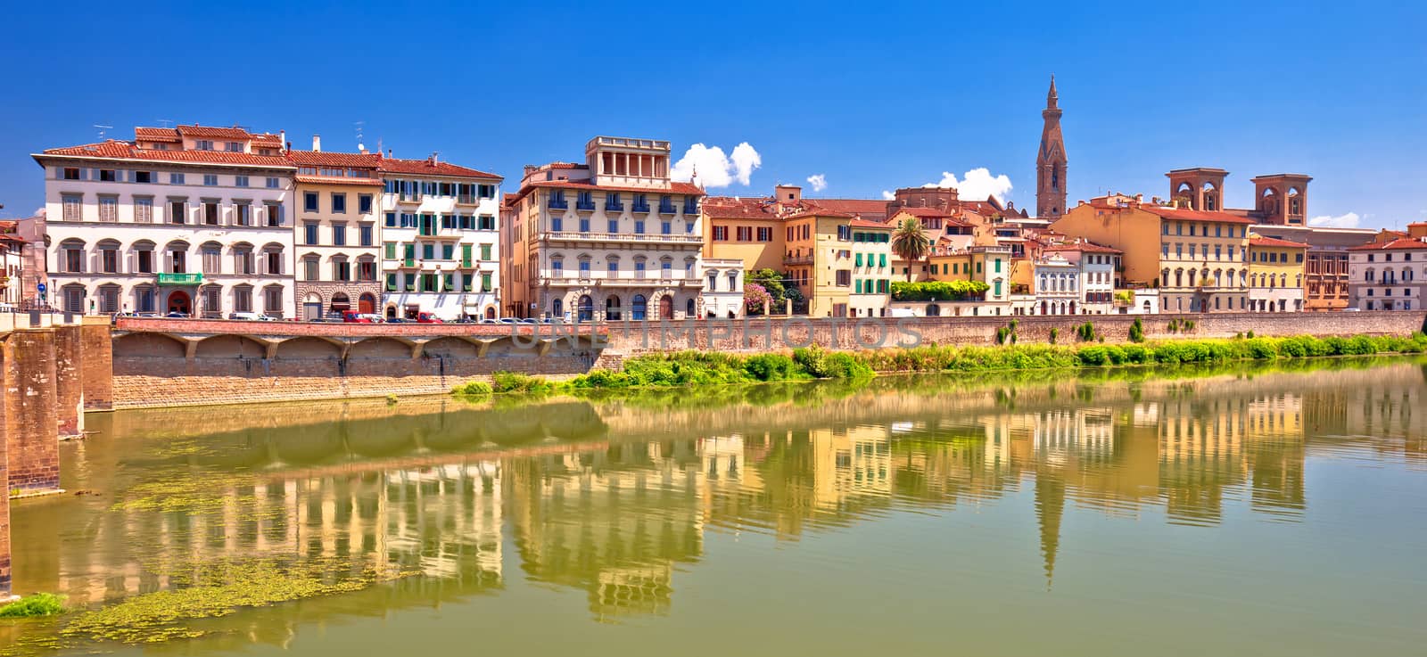 Arno river waterfront of Florence panoramic view by xbrchx