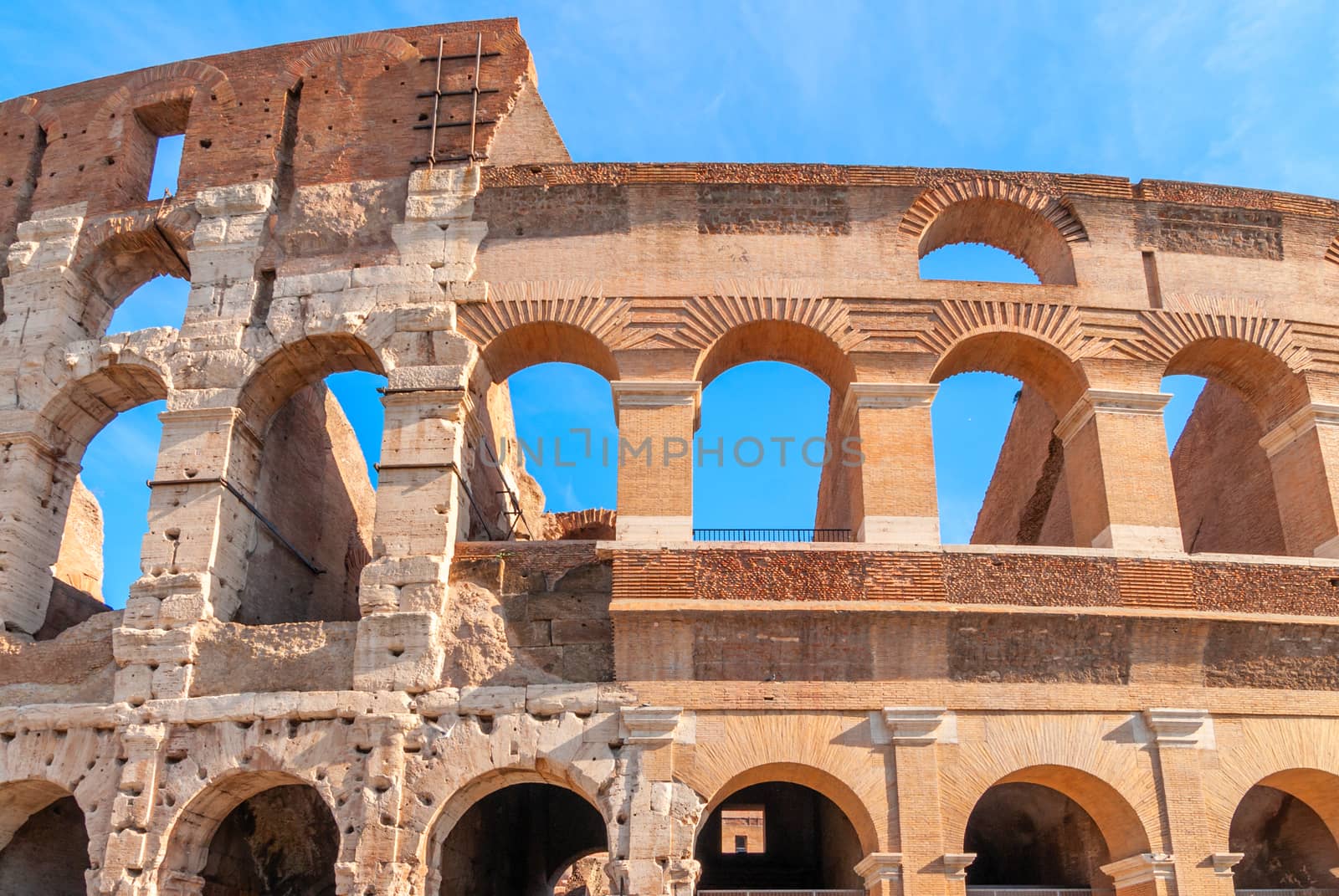 Ancient Roman Colosseum is one of the main tourist attractions i by Zhukow