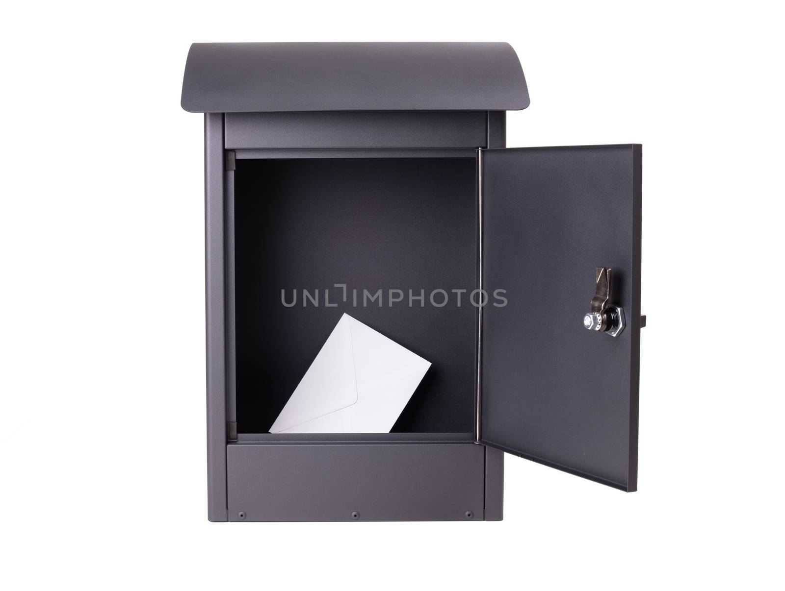 Modern letter-box isolated on a white background