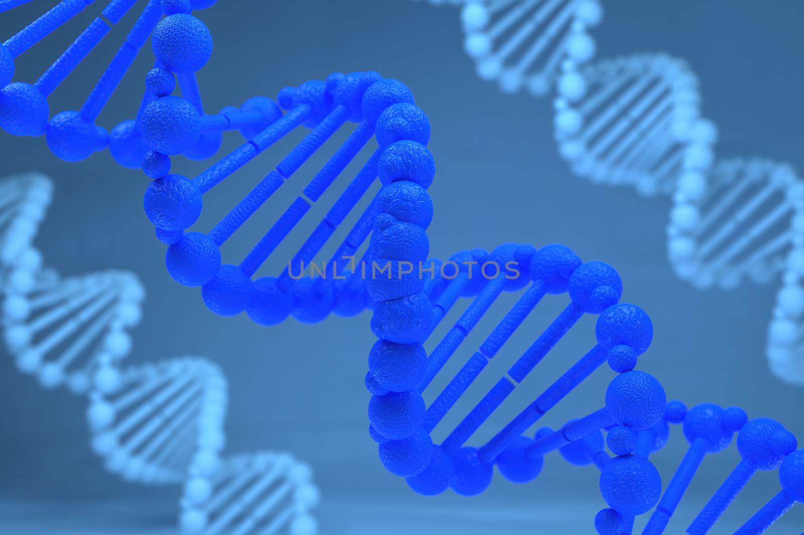 3d rendering of DNA (deoxyribonucleic acid) structure, 3d illustration.