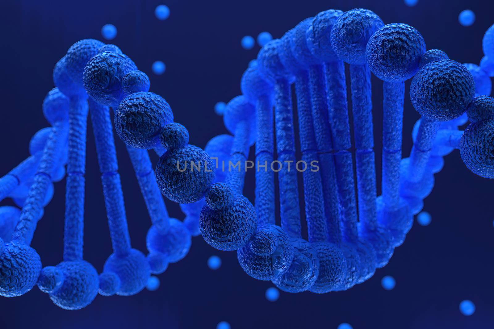 3d rendering of DNA (deoxyribonucleic acid) structure, 3d illustration.