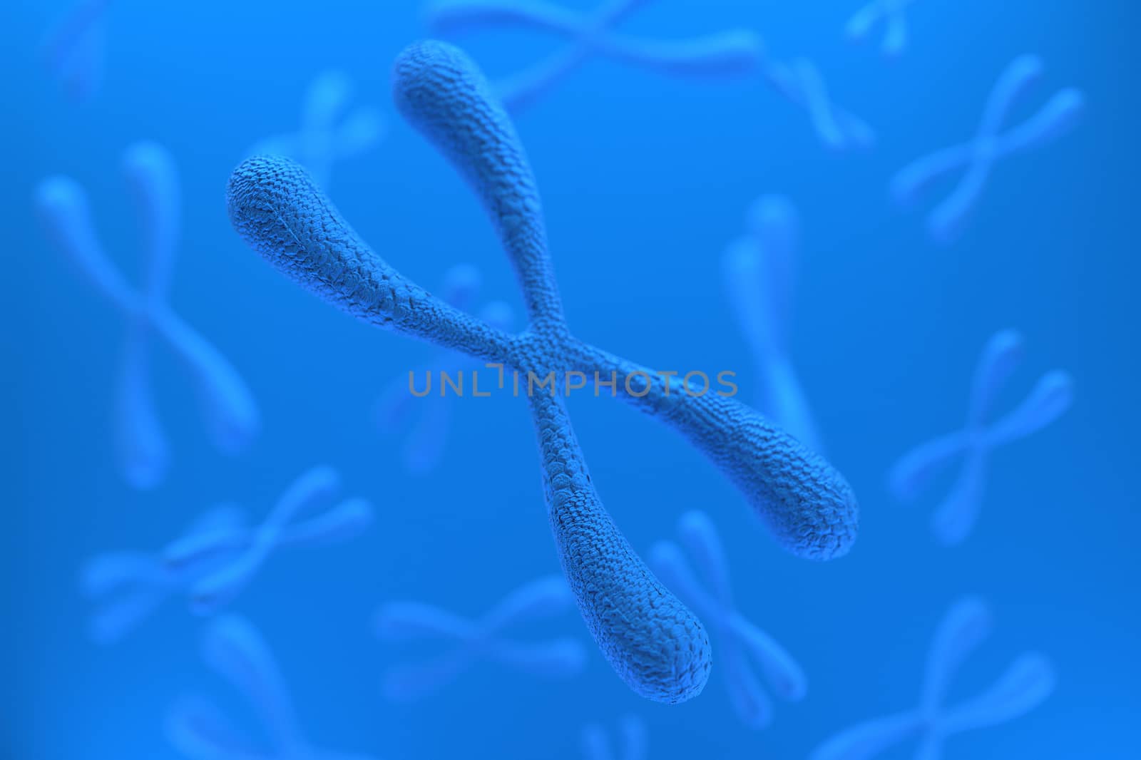 3d rendering of Chromosome Abstract Scientific Background, 3d illustration.