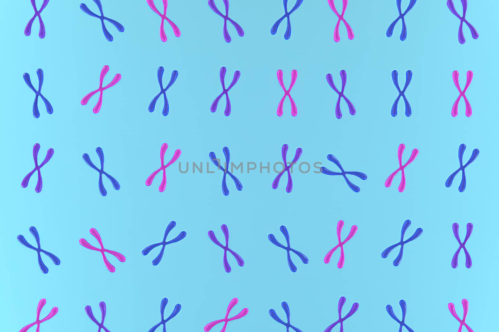 3d rendering of Chromosome Abstract Scientific Background, 3d illustration.