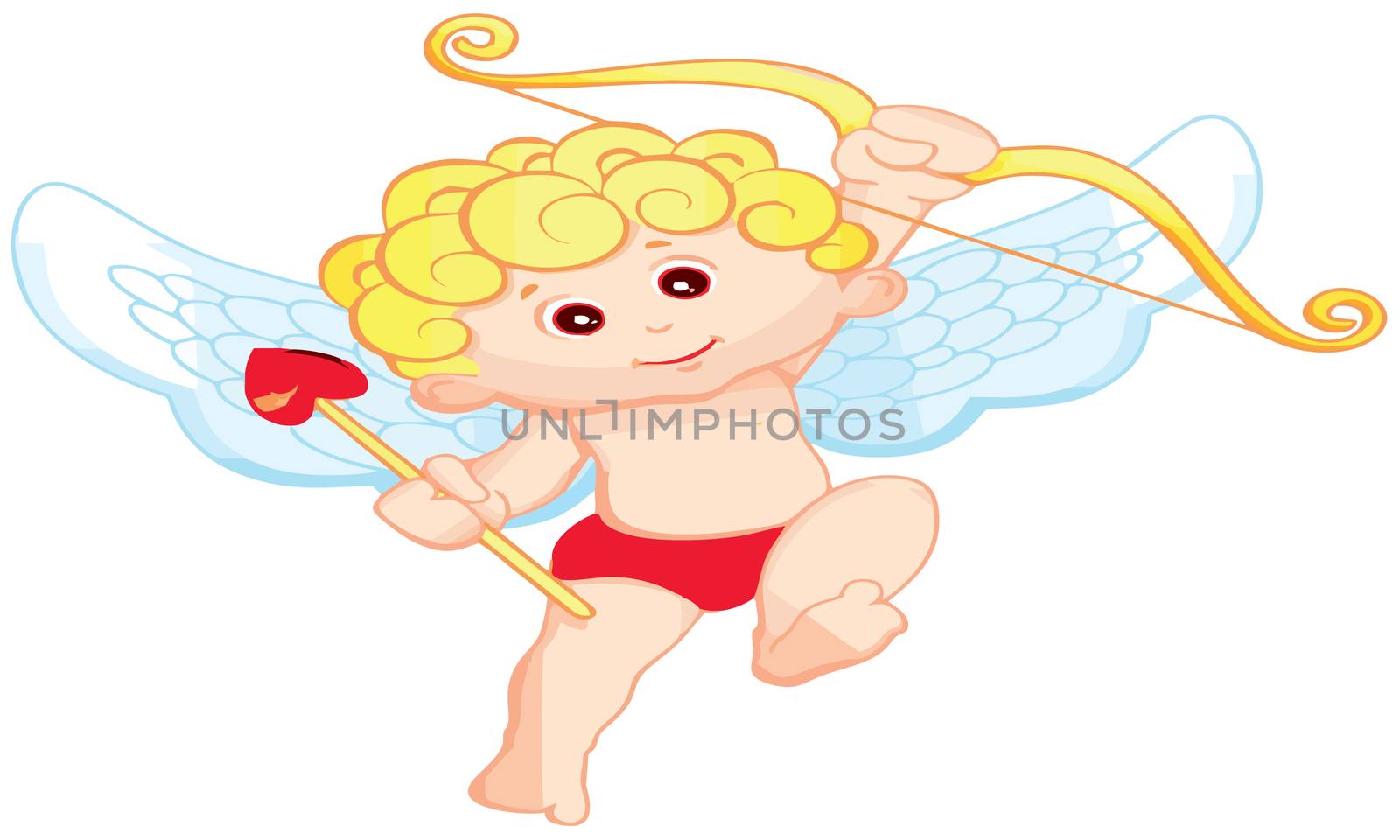 Angel boy is dancing in his young age in yellow hair
