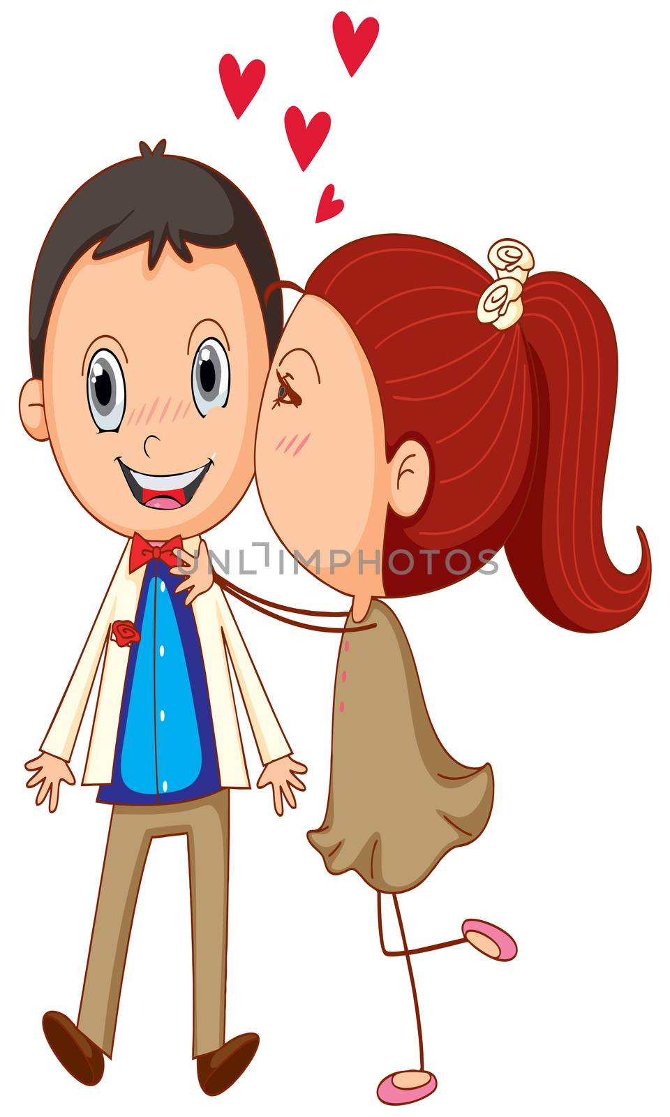 a girl kissing a boy on this valentine day