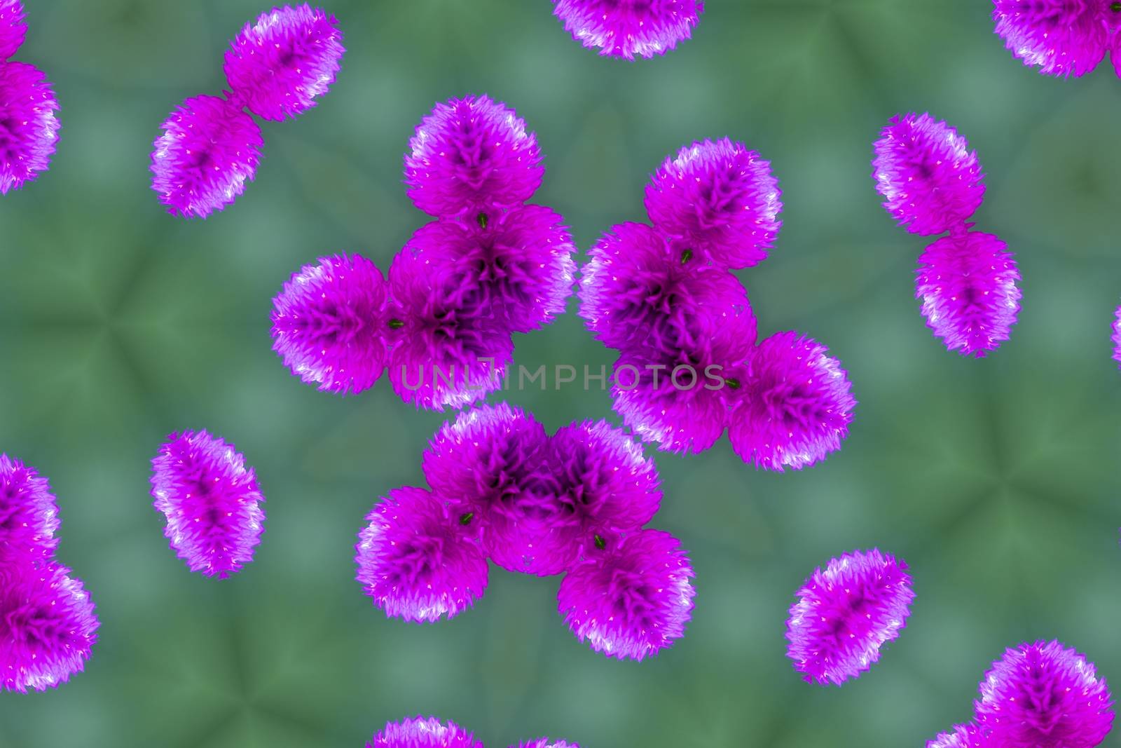 imagine purple virus picture on green background by peerapixs