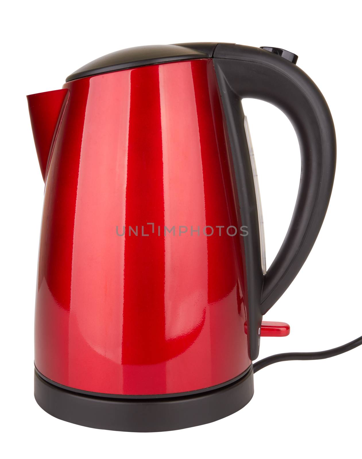 plastic electric kettle isolated on white background