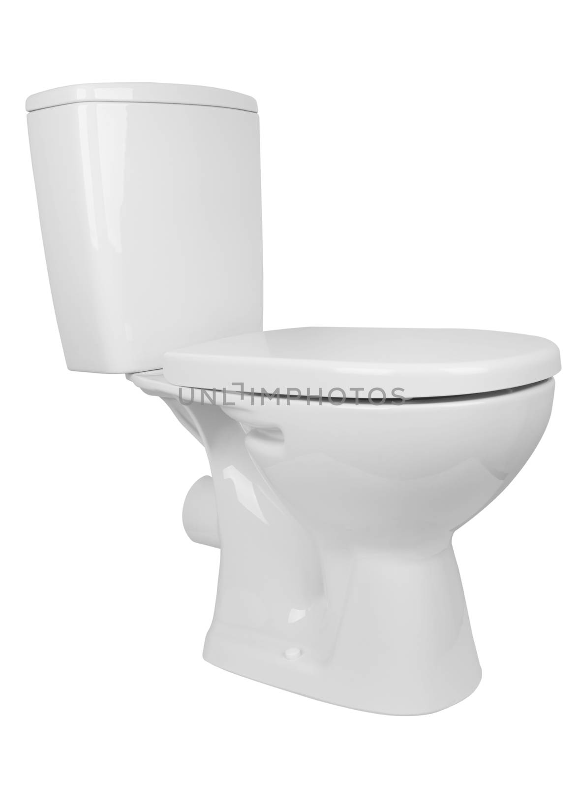 toilet bowl isolated on a white background