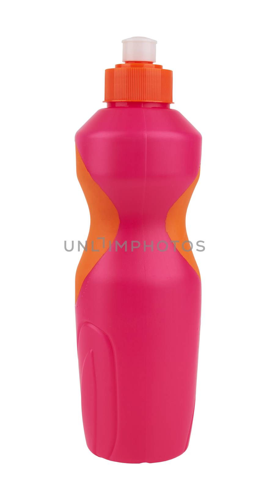 red water bottle for sportsman on white