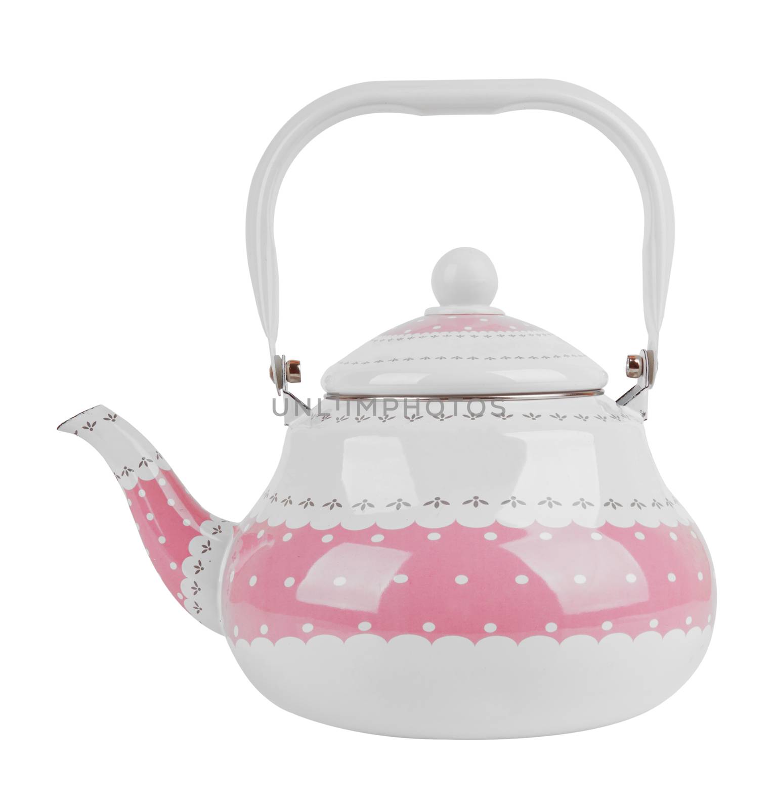 Pink metal kettle by pioneer111