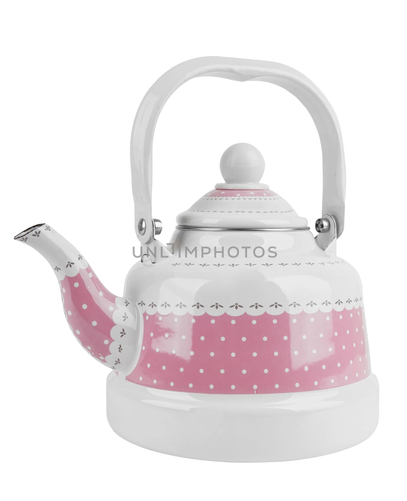 Pink metal kettle by pioneer111