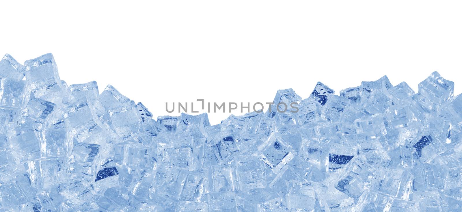Ice cubes on white by pioneer111