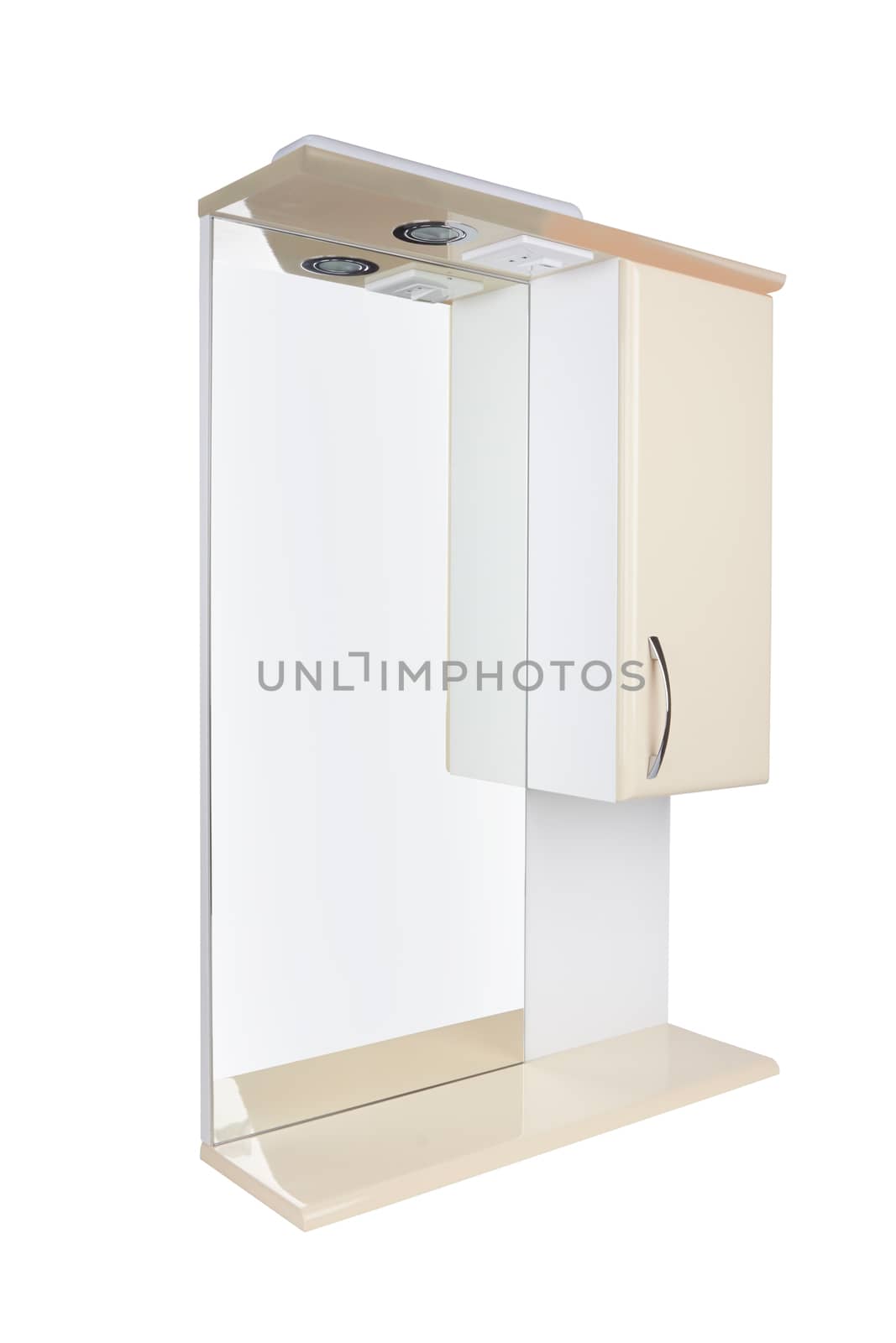 bathroom mirror isolated on a white background