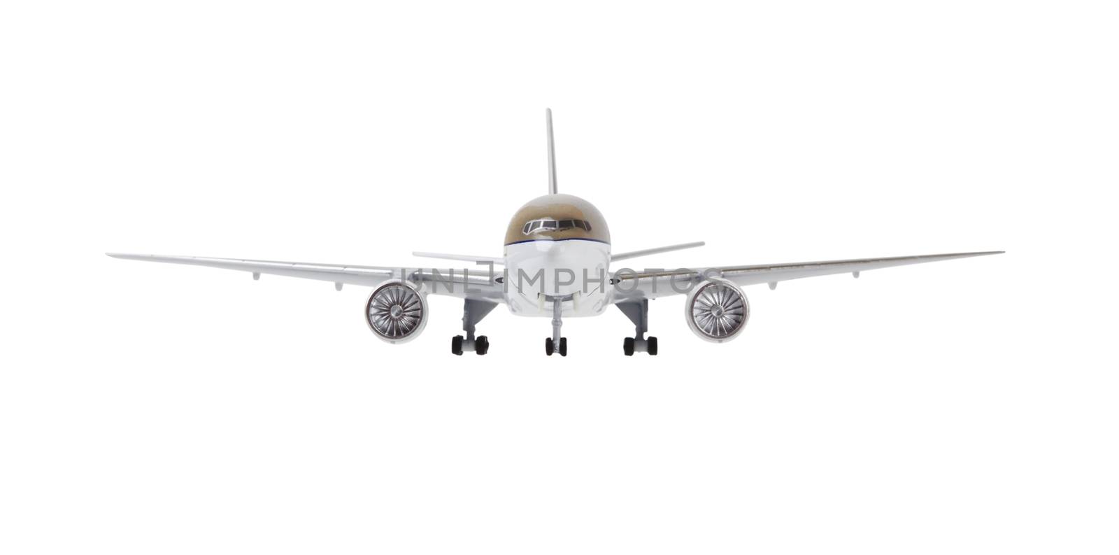 Toy airplane isolated on a white background