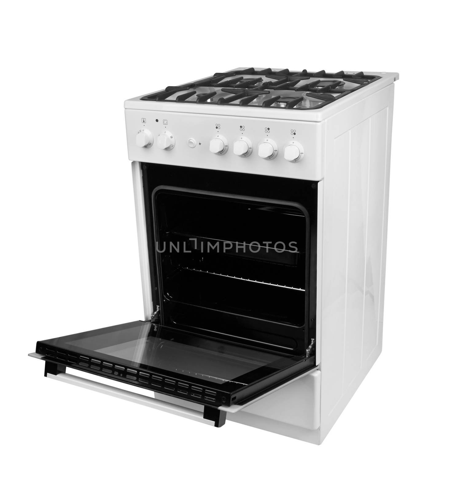 Gas stove isolated on a white background