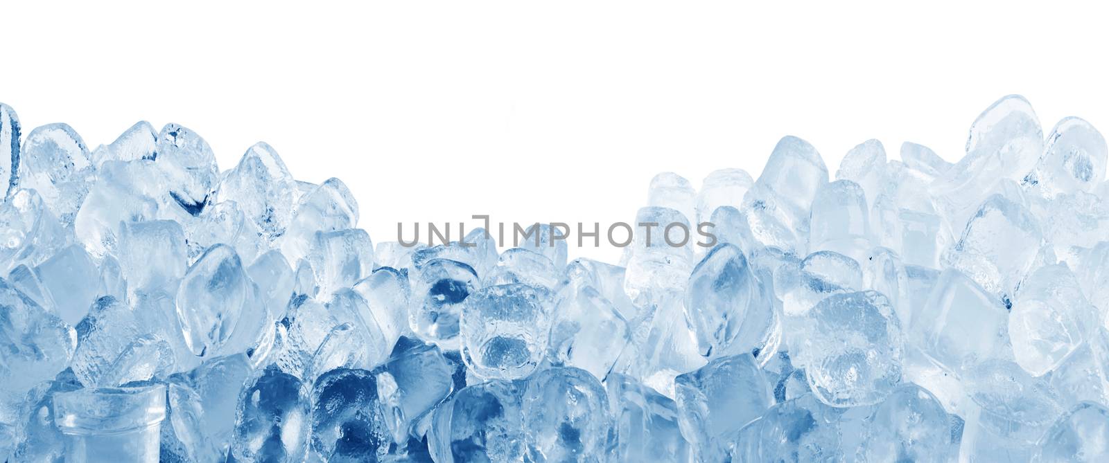 Ice cubes isolated on a white background