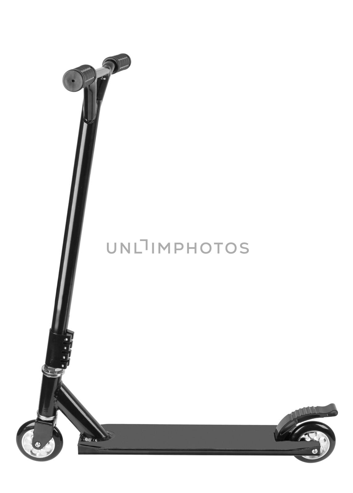 metal scooter isolated on a white background