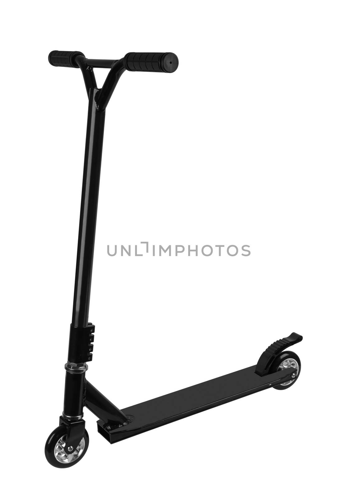 metal scooter isolated on a white background