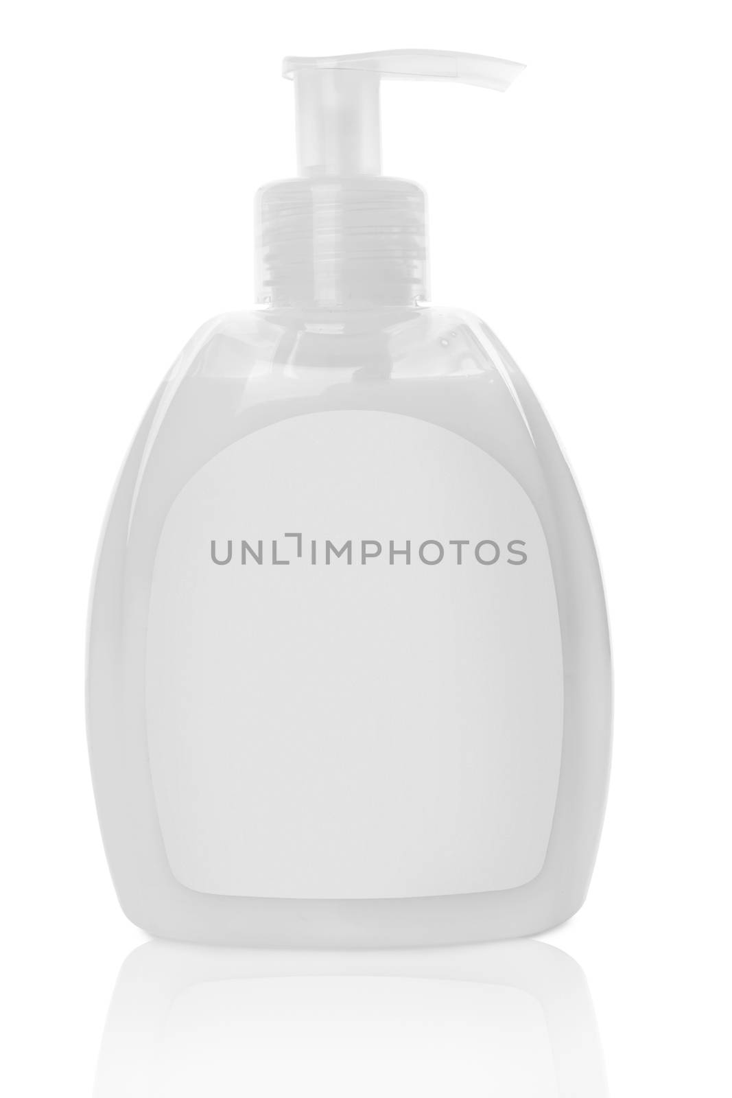 hand sanitizer soap dispenser on white background