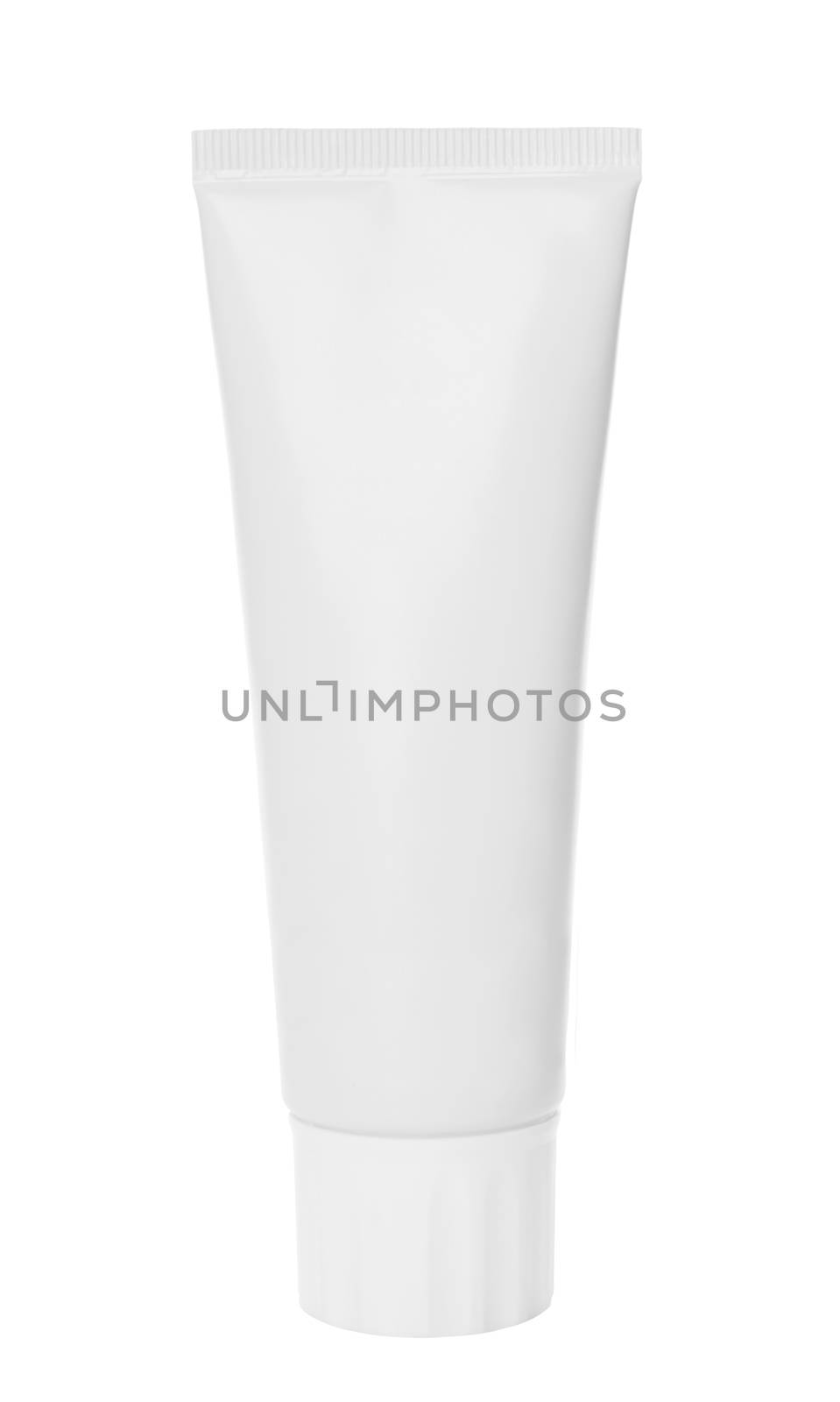 Tube for cream or toothpaste on a white background