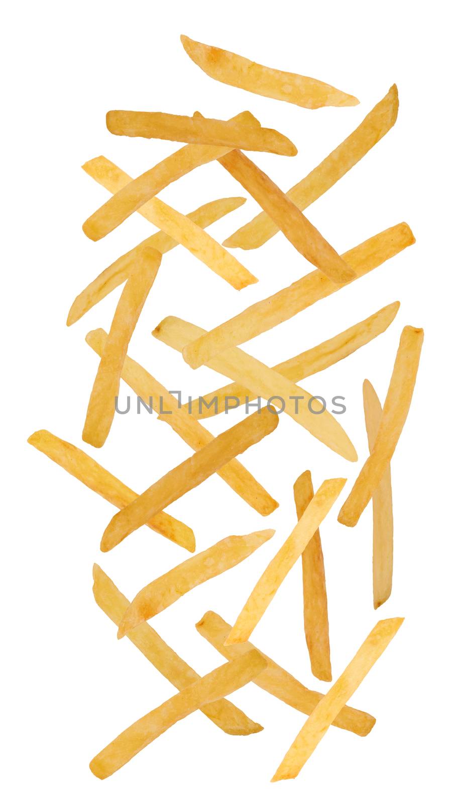 French fries isolated on a white background