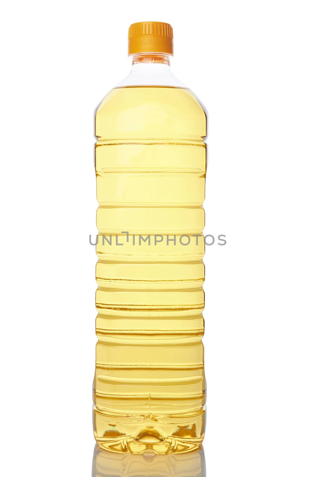 cooking oil bottle isolated on white background