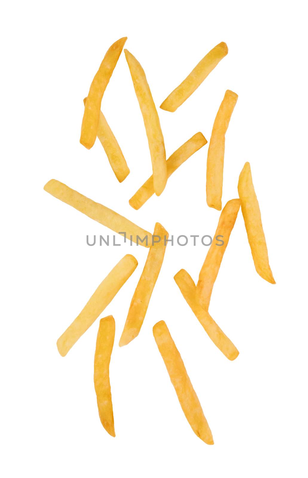 French fries isolated on a white background