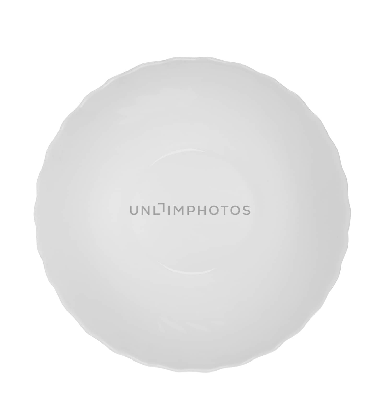 White plate isolated on a white background