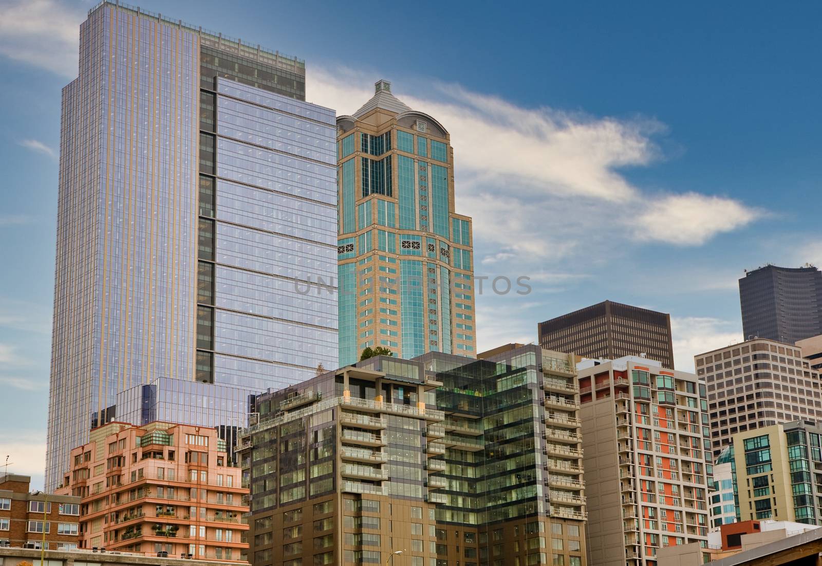 Seattle skyline isolated on a white background