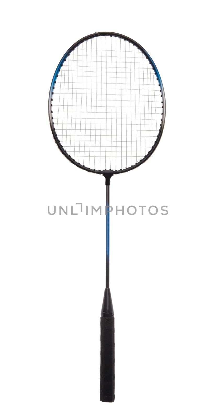 Badminton racket isolated on a white background