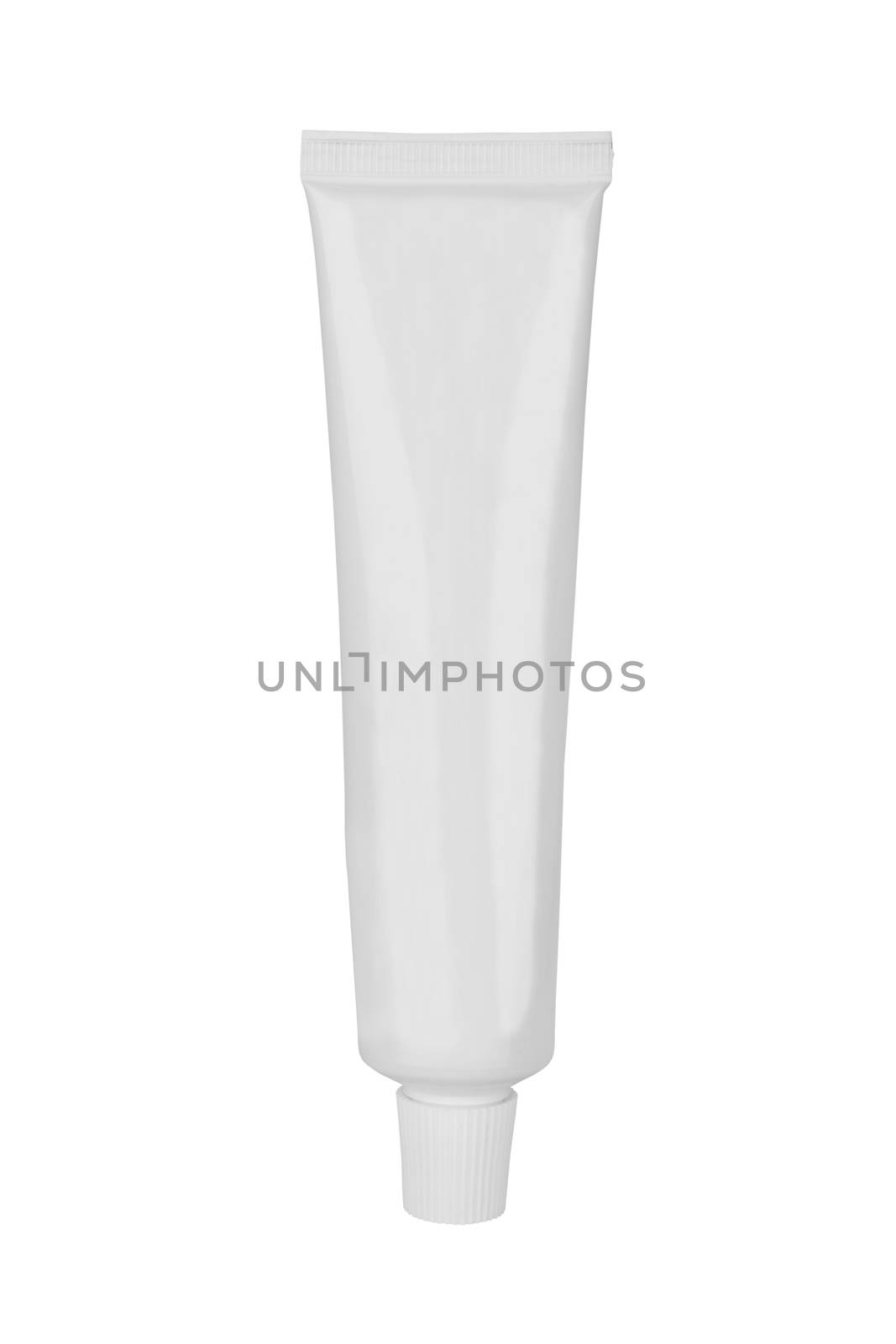 A tube of toothpaste, cream or gel isolated on white background 