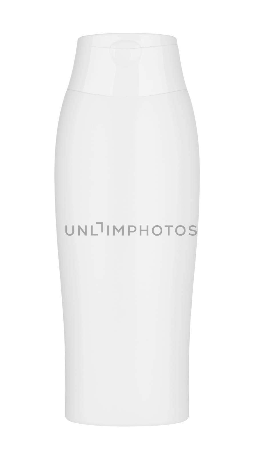 cosmetics white plastic bottle isolated over white background 