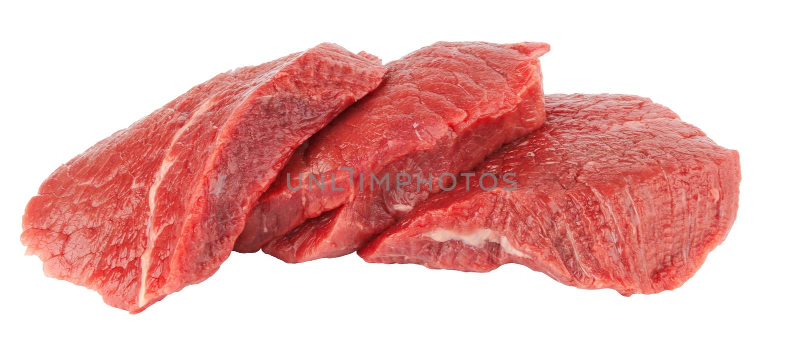 raw meat isolated on white