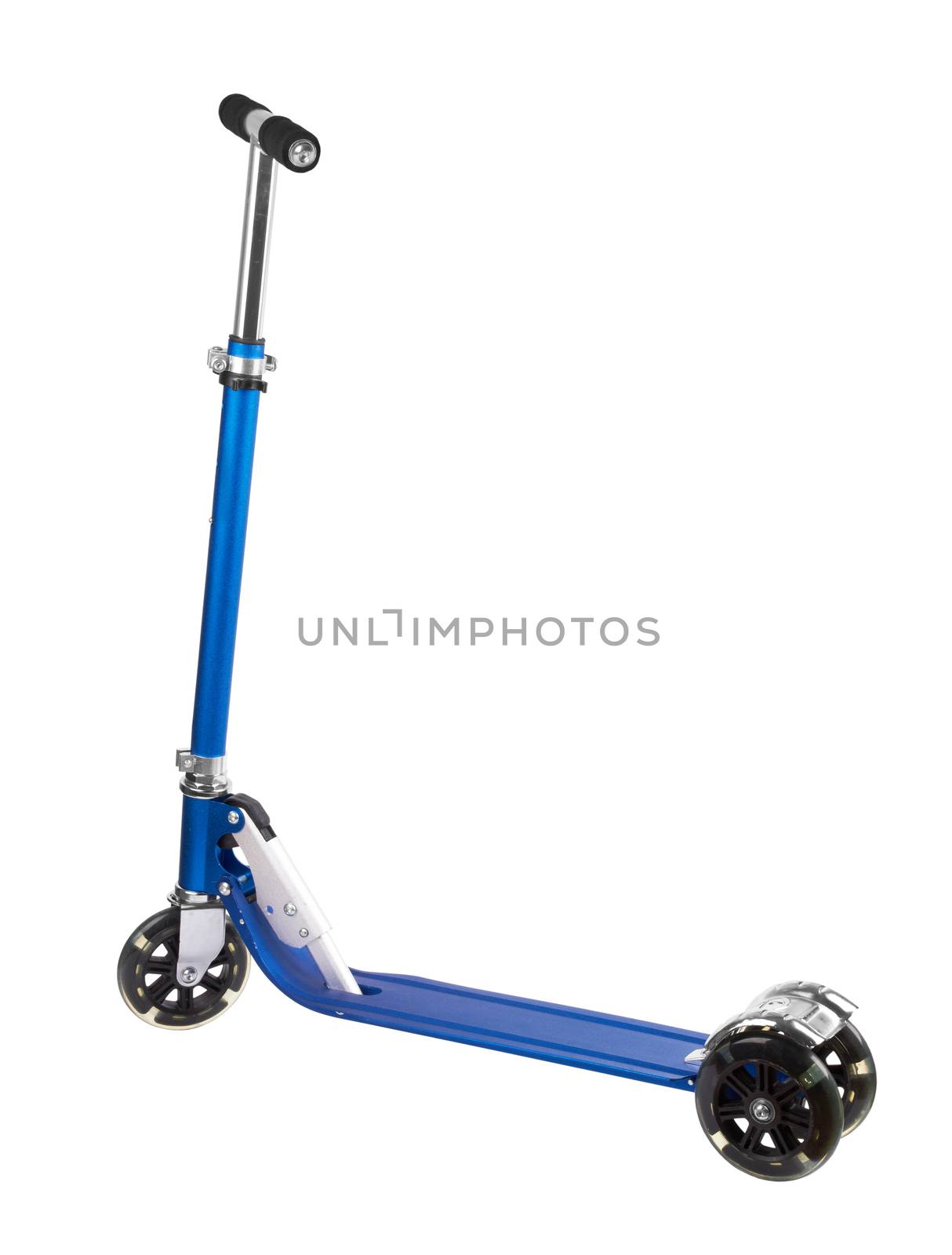 metal scooter isolated on a white background