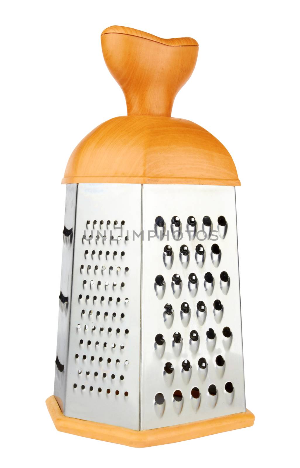 Stainless steel vegetable grater isolated on the white background 