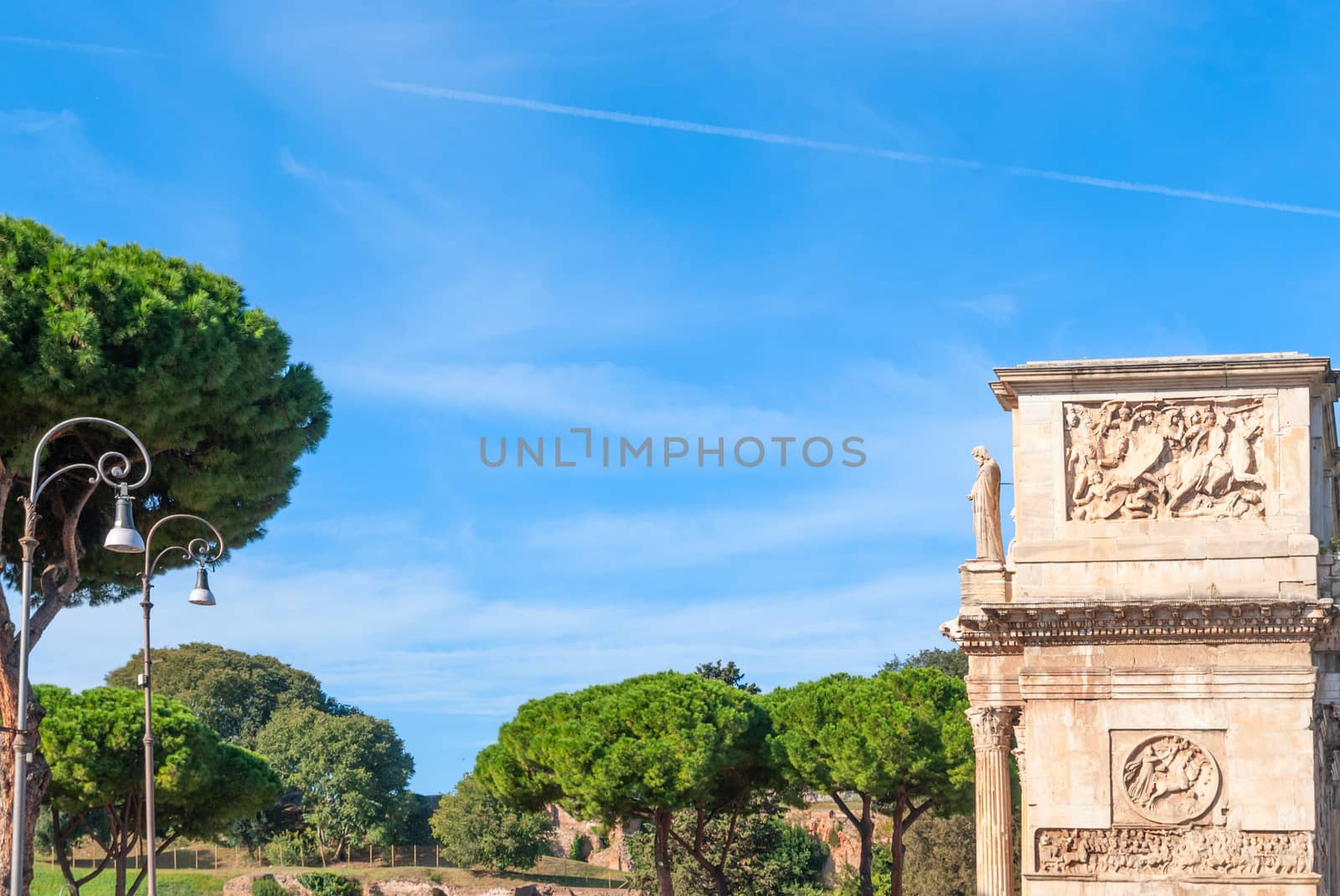 Arch of Constantine or Triumphal arch in Rome, Italy near Colise by Zhukow