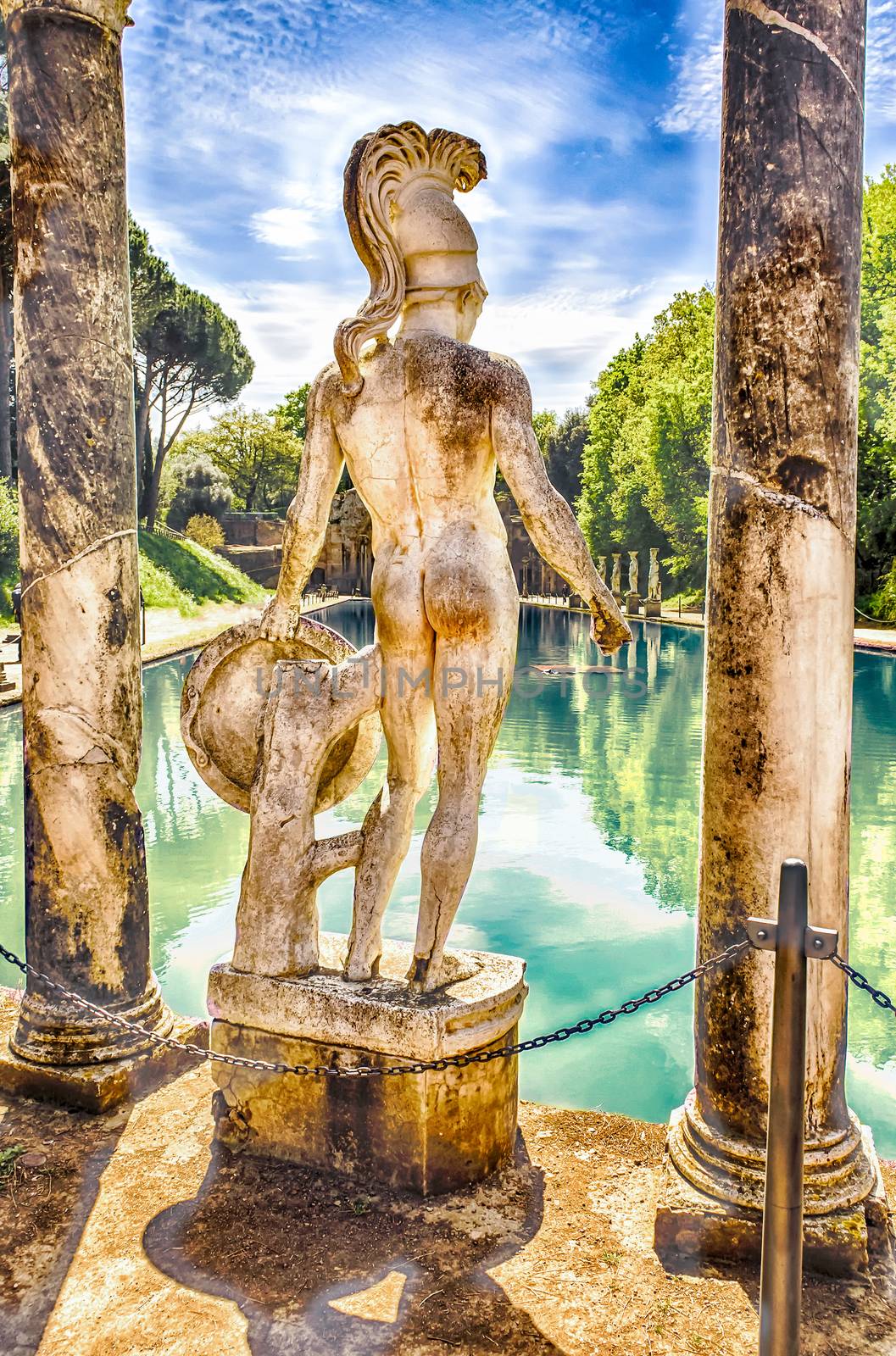Greek Statue of Ares, inside Villa Adriana, Tivoli, Italy by marcorubino