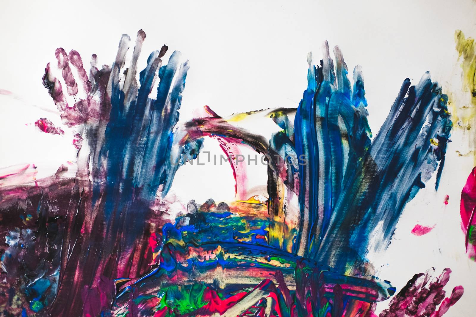 Child colorful hand painted abstract by mikelju