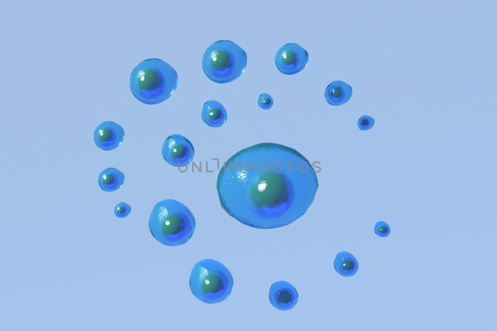 3d rendering of Cell biology deals with the smallest unit of life.