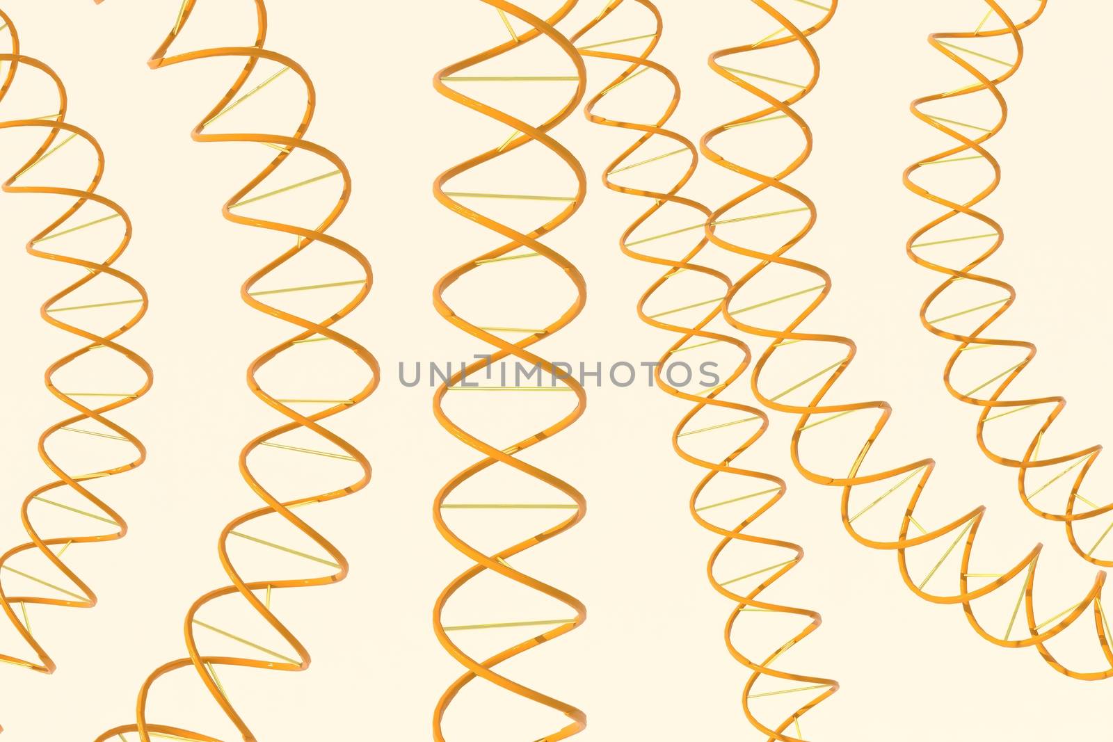 3d rendering of DNA (deoxyribonucleic acid) structure, 3d illustration.