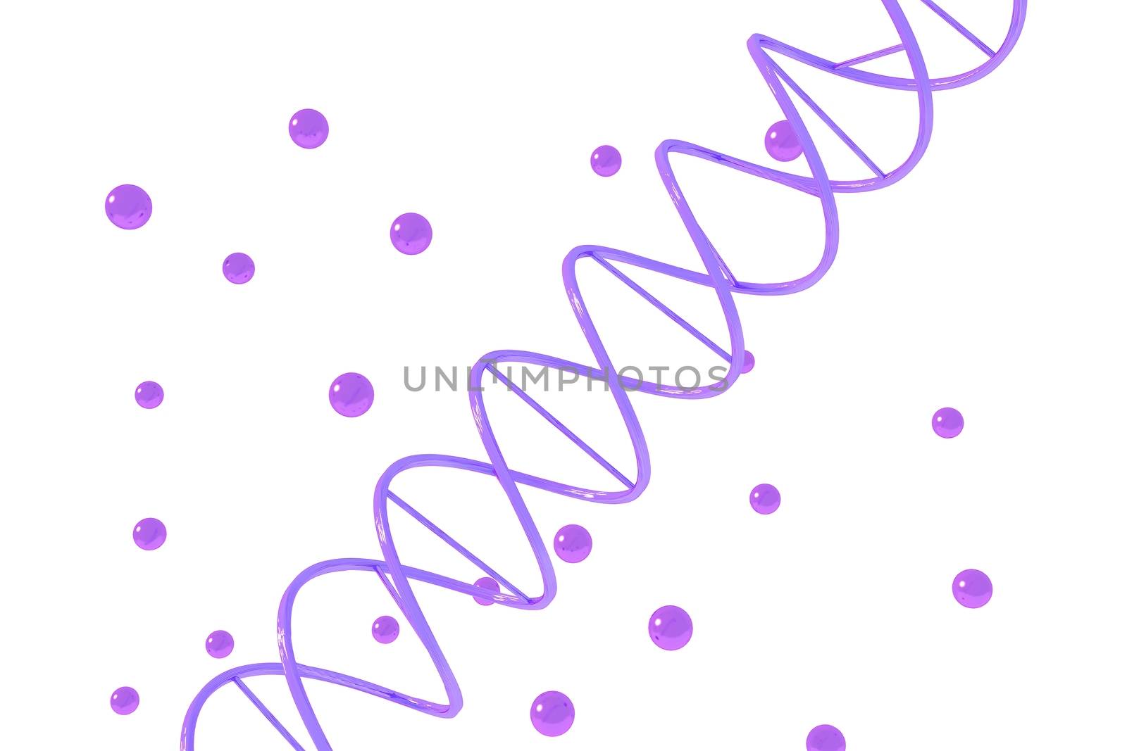 3d rendering of DNA (deoxyribonucleic acid) structure, 3d illustration.