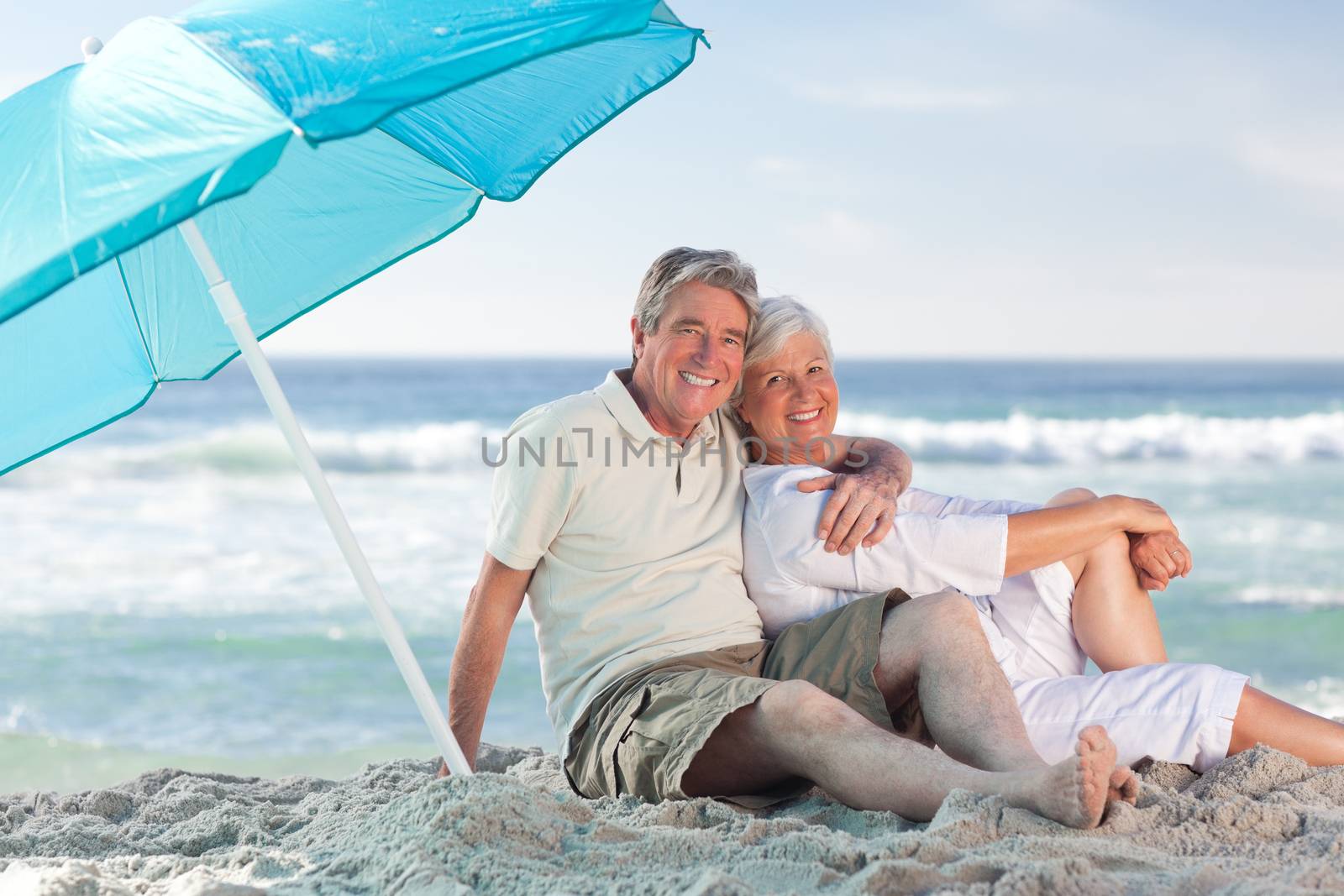 Mature couple on the beach