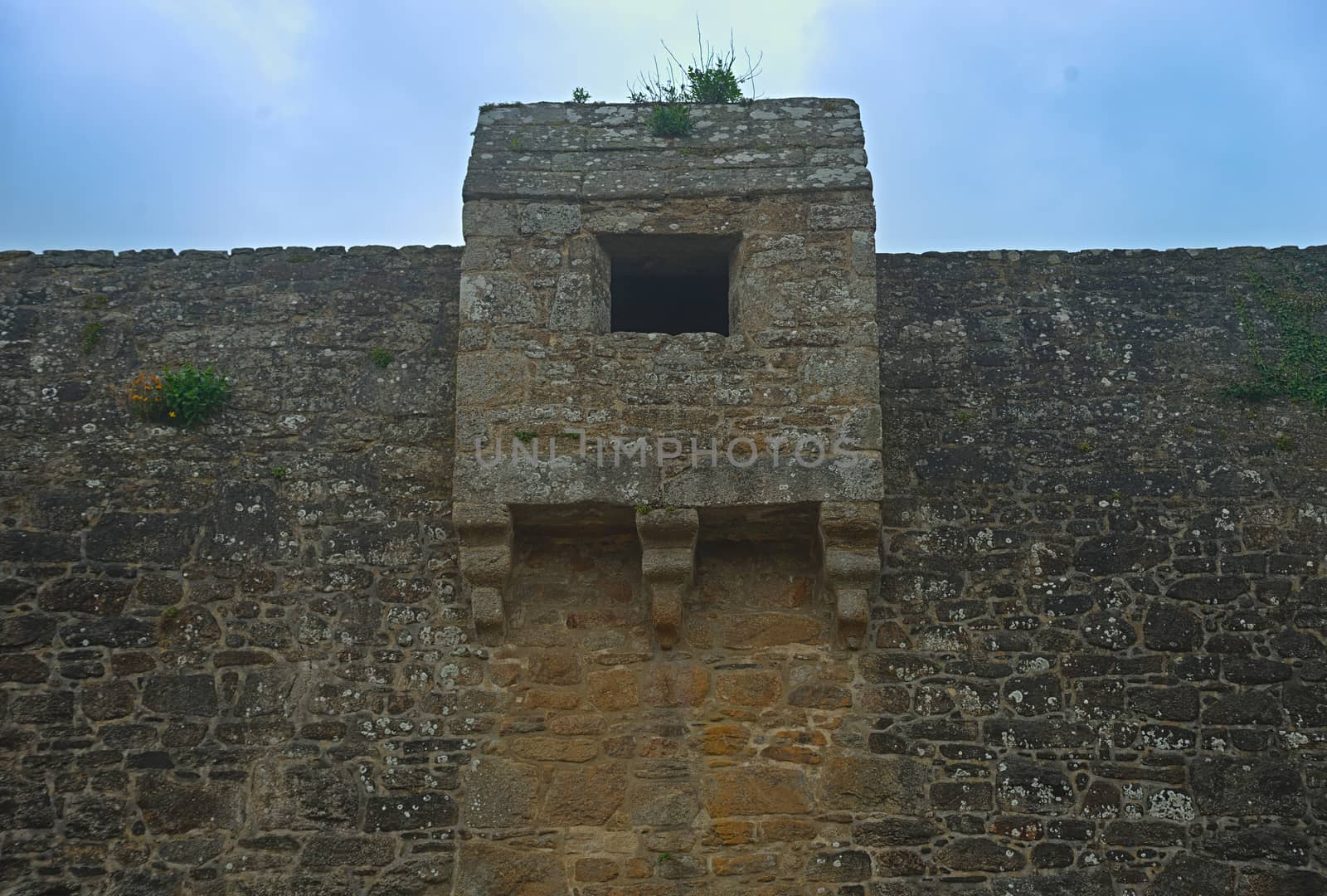 Part of fortress defensive wall with small tower in the middle by sheriffkule