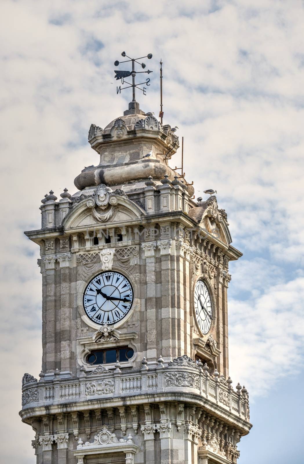 Clock Tower Dolmabahce in Istanbul, Turkey by Multipedia