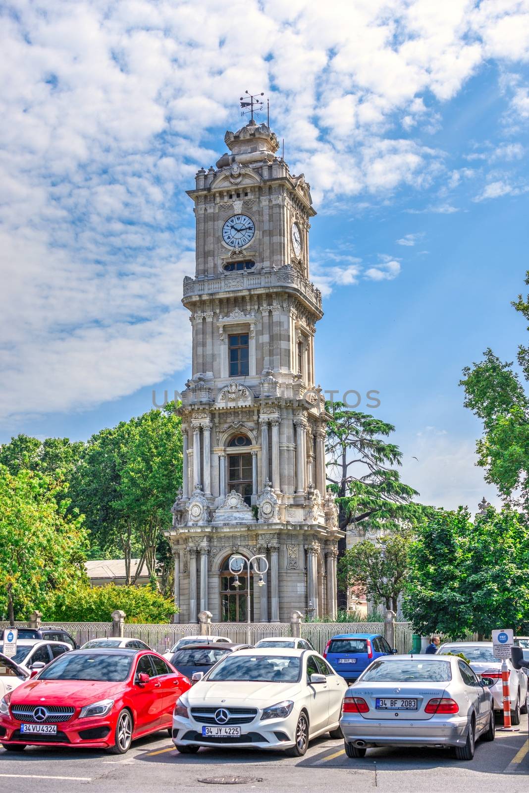 Clock Tower Dolmabahce in Istanbul, Turkey by Multipedia