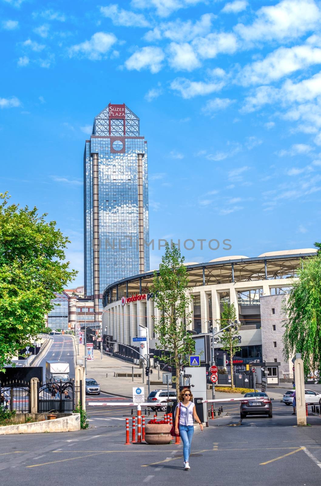 Istambul, Turkey – 07.13.2019. Turkish Football Team Besiktas Stadium on a sunny summer day