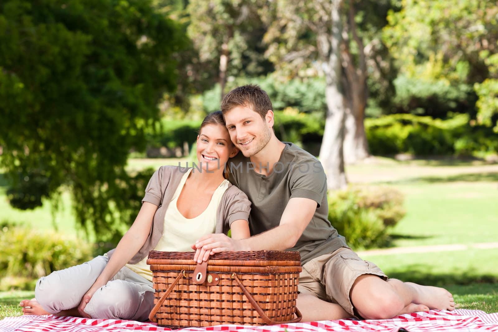 Couple picnicking in the park by Wavebreakmedia